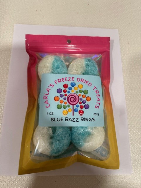 Freeze Dried Blue Raspberry Rings